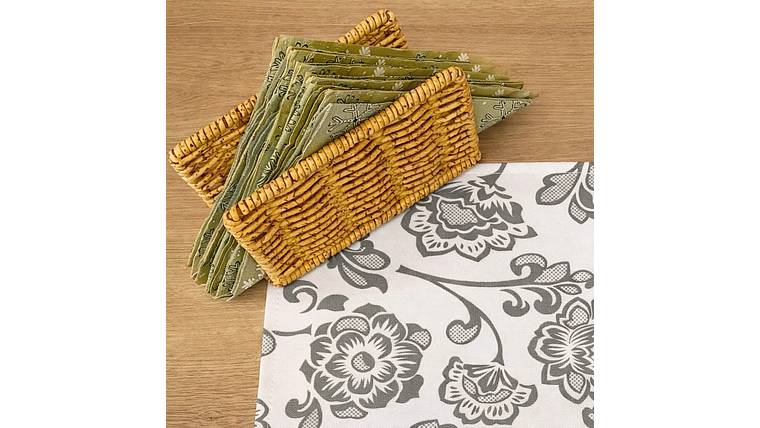 Set de 6 Individuales Maitencillo + servilletero fibra 2