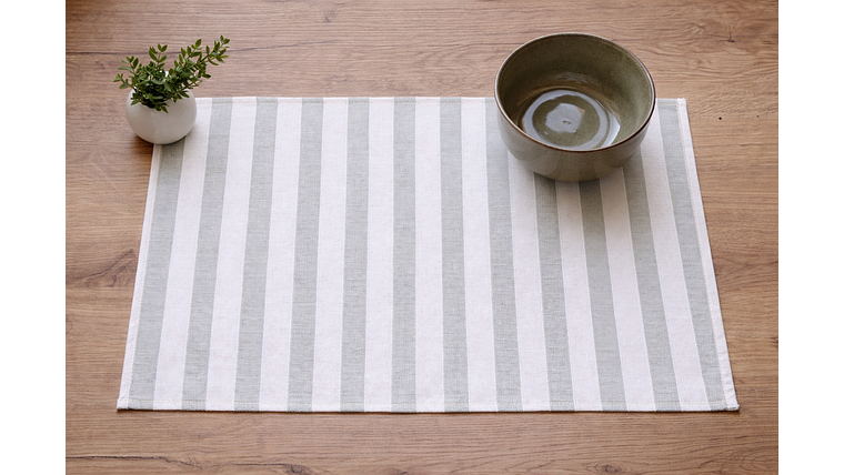 Pack de 4 individuales Maihue + pocillo taupé 1