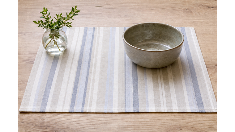 Pack de 4 individuales Icalma + pocillo taupé 2