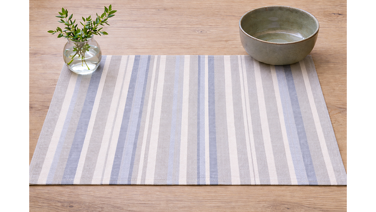 Pack de 6 individuales Icalma + pocillo taupé 1