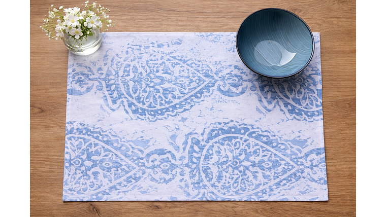 Pack de 2 Individuales Villarrica más pocillo rayitas 1