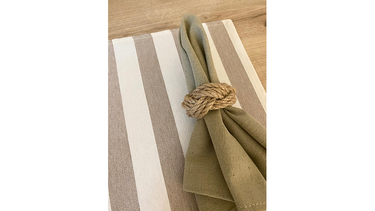 Set de 6 Servilleteros Lazos Yute  3