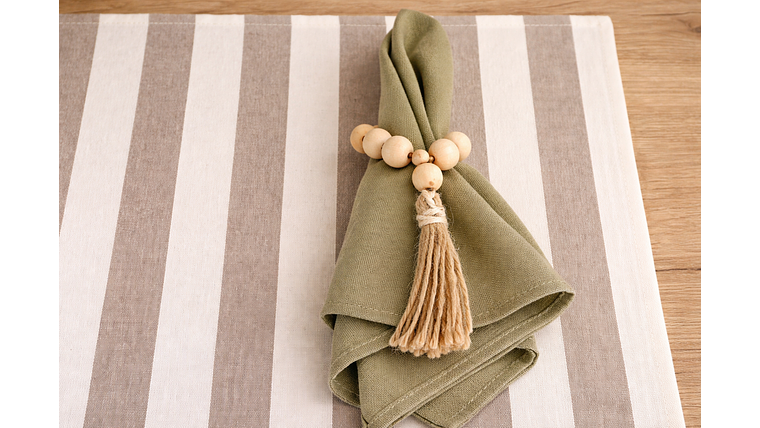 Set de 6 Servilleteros Bolitas Crudo 2