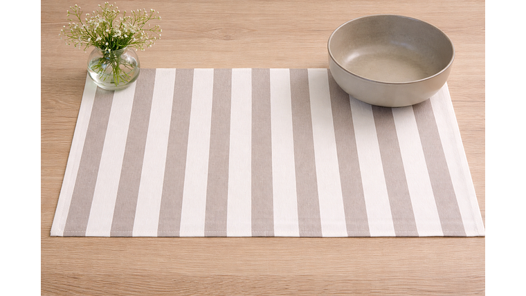 Pack de 6 individuales Neltume + pocillo Beige 1