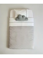 Set de cuna colecho gris con puntitos