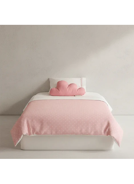 Set de cuna colecho rosado con puntitos 