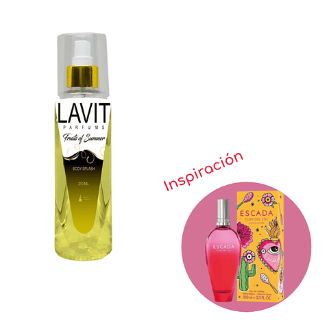 Body Splash Fruits of Summer 210 ml - Inspirado en Flor del Sol de Escada