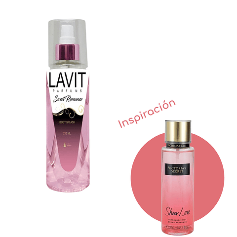 Body Splash Sweet Romance 210 ml - Inspirado en Sheer Love de Victoria Secret