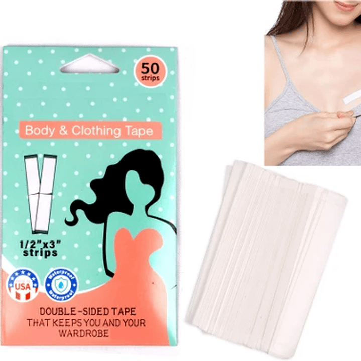 Cintas doble contacto para Vestidos o escotes 50 unidades 2