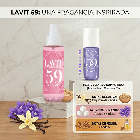 Lavit 59 Inspirada en Cheirosa 59 Sol de Janeiro