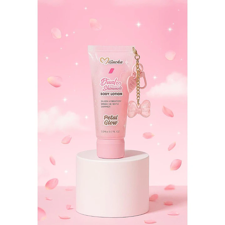 Shimmer Body Lotion Petal Glow - Con charms para colgar 1
