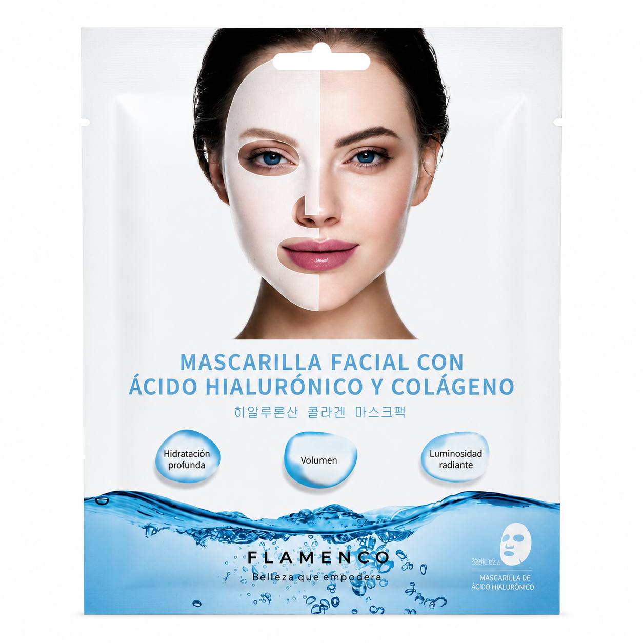 Mascarilla Facial Hidratante Amplen Ácido Hialurónico