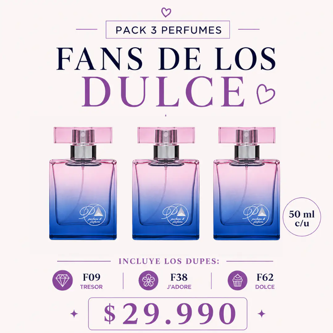C. Pack 3 Perfumes- Fans de los aromas Dulces (Floral y Frutal) 1