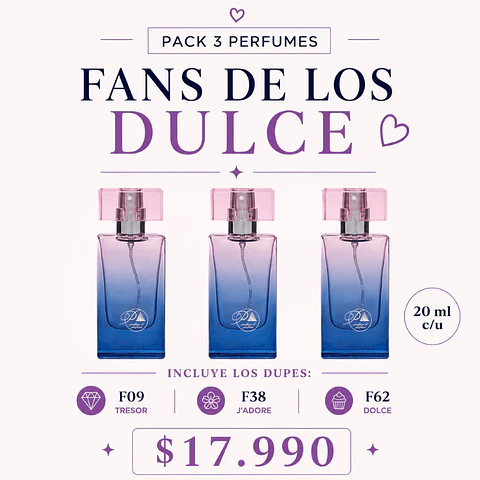 C. Pack 3 Perfumes- Fans de los aromas Dulces (Floral y Frutal)