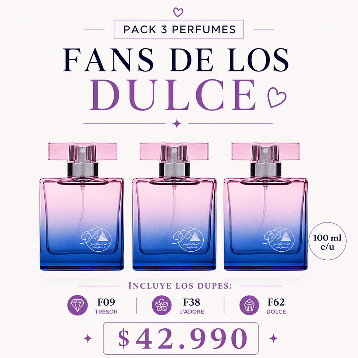 C. Pack 3 Perfumes- Fans de los aromas Dulces (Floral y Frutal) 3