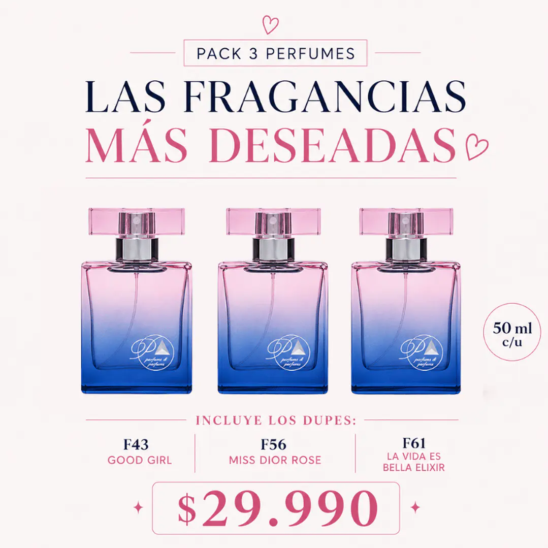 A. Pack 3 Perfumes- Inspirados en las fragancias más deseadas 1