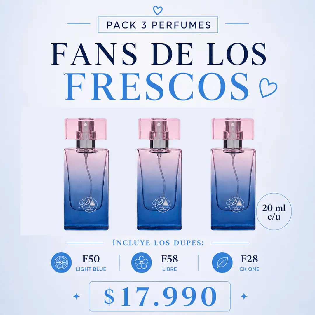 B. Pack 3 Perfumes- Fans de los aromas Frescos (Citrico y maderoso) 3