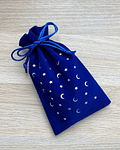 Saquito para Cartas de Tarot - Lunas y Estrellas - Tono Azul