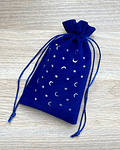 Saquito para Cartas de Tarot - Lunas y Estrellas - Tono Azul