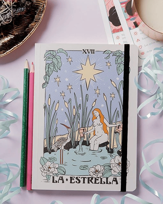 Cuaderno Tarot Cosido Diseño La Estrella