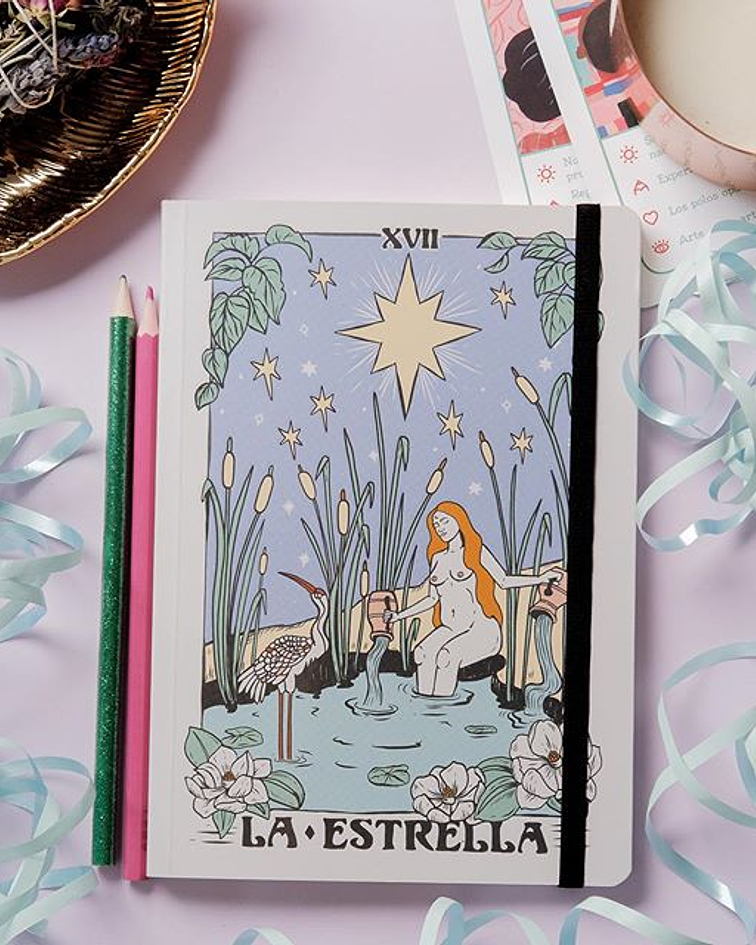 Cuaderno Tarot Cosido Diseño La Estrella