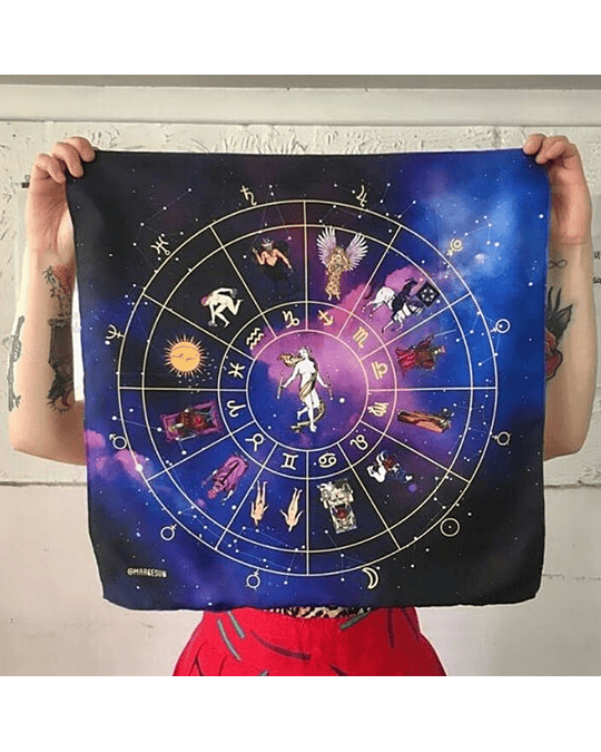 Paño Diseño Rueda Astrológica by @marcesun
