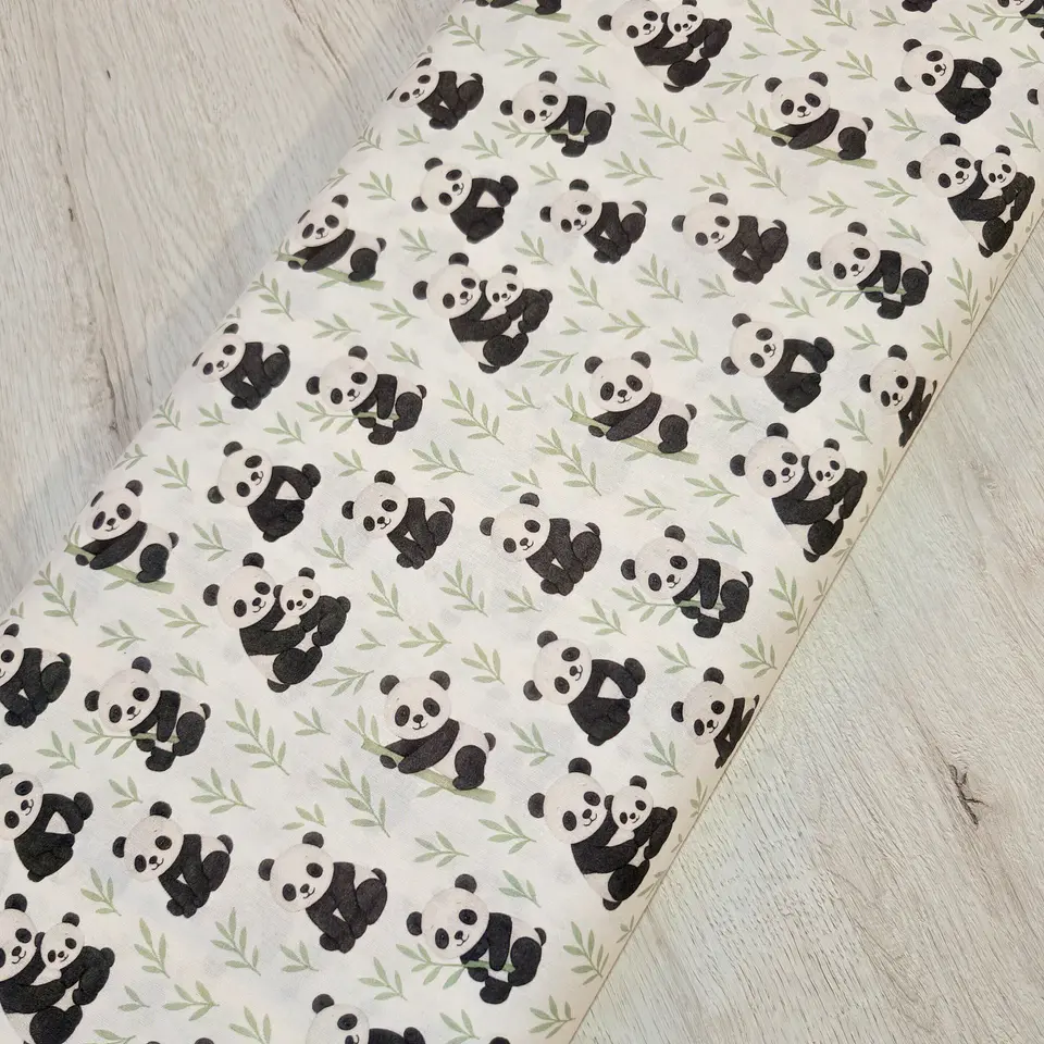 Tela estampado osos panda 1