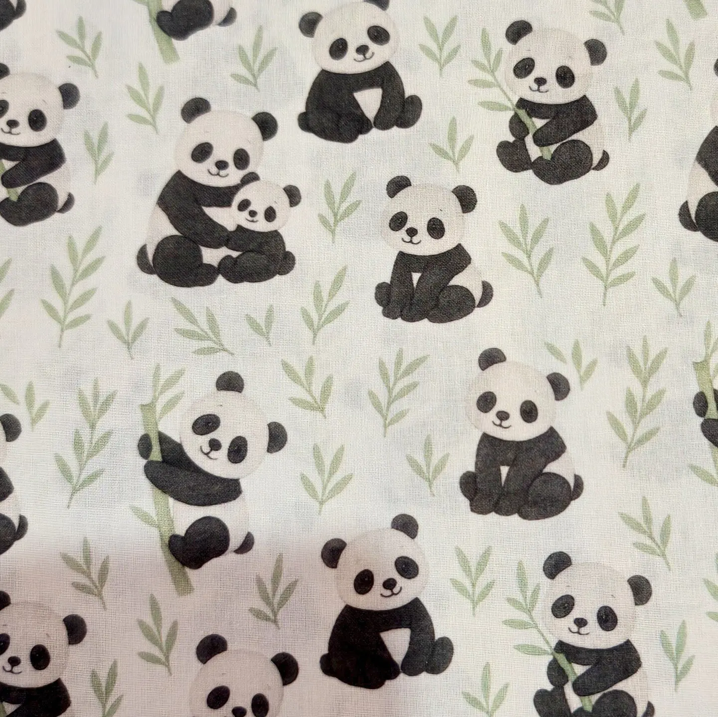 Tela estampado osos panda 2