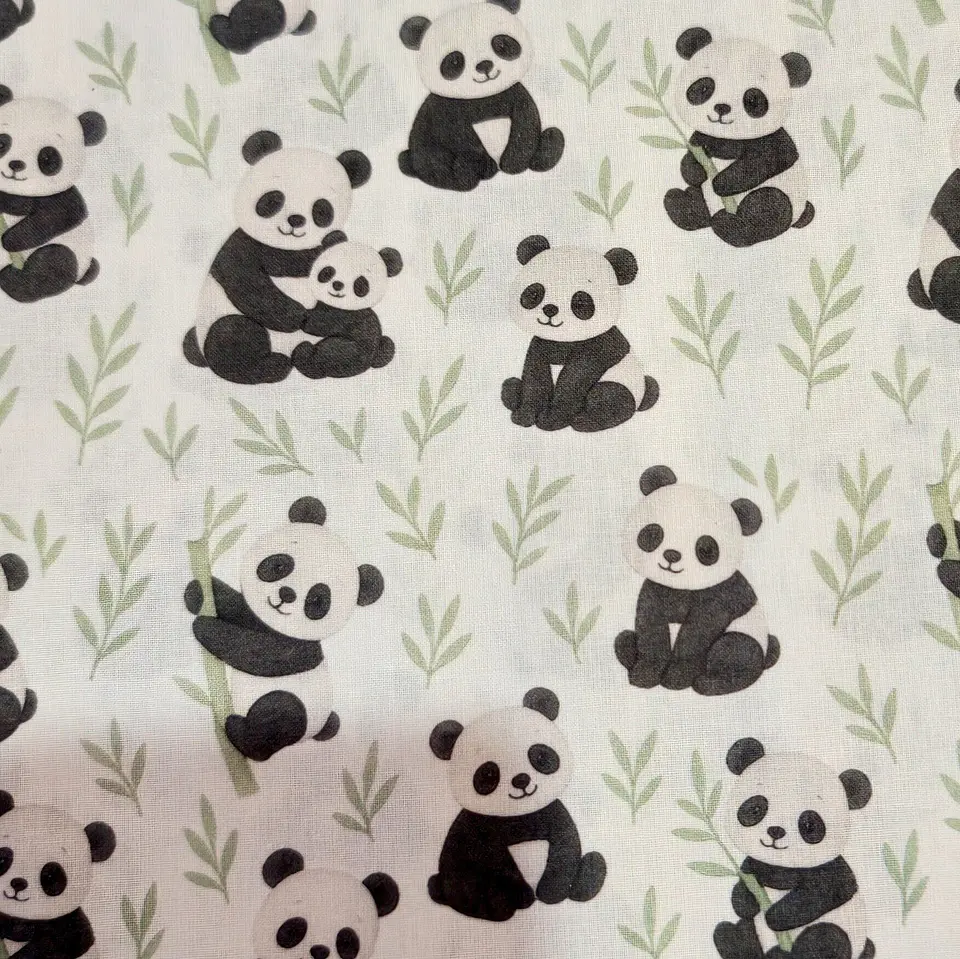 Tela estampado osos panda 2