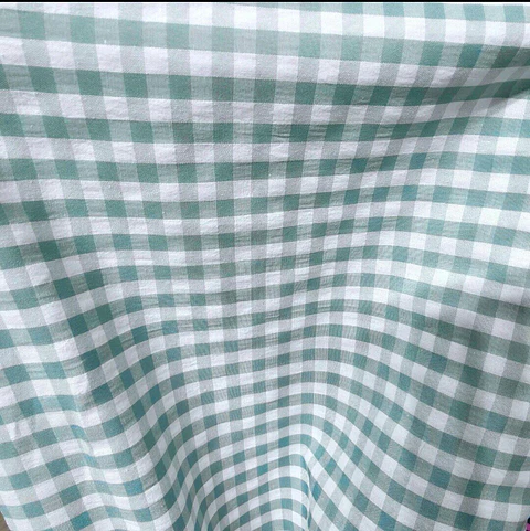 Tela seersucker verde agua