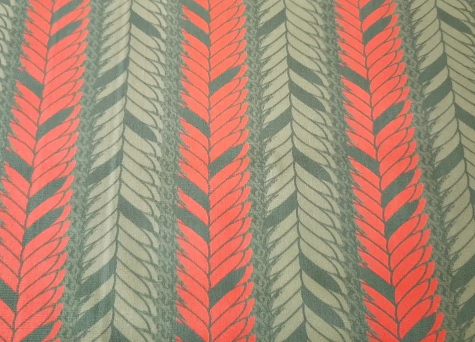 Tela  color coral y verde 1