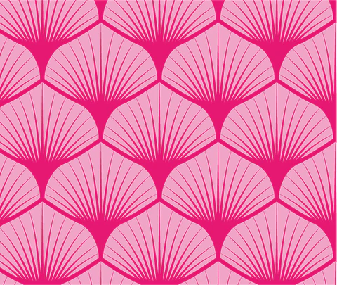Tela estampada concha  Rosa / Fucsia 