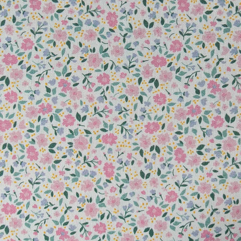 Tela popelín de algodón  de flores pequeñas 