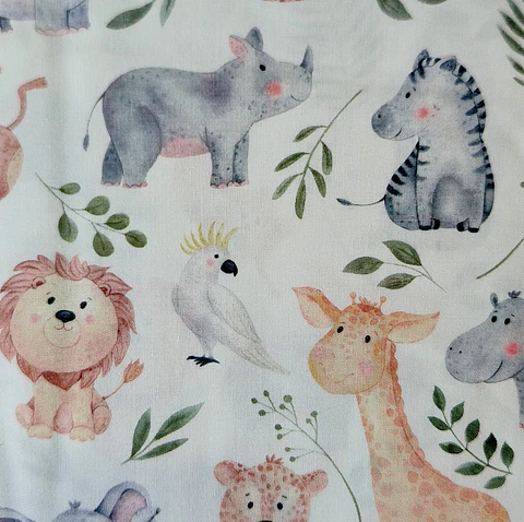 Tela infantil animales 