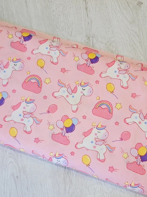 Popelín de algodón unicornios rosa | Tela infantil