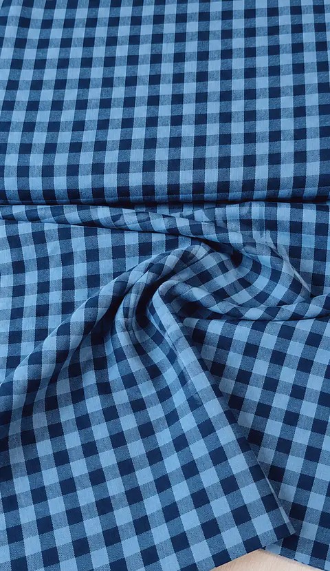 Tela Seersucker Azul