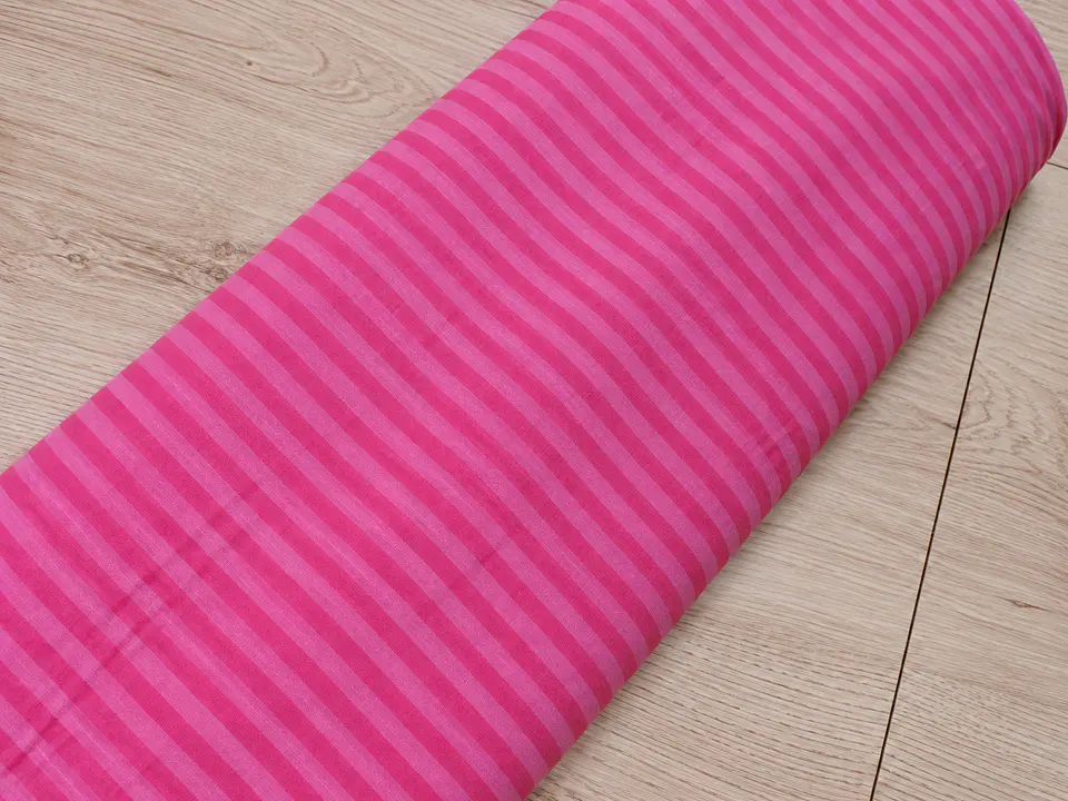 Tela Muselina Doble Gasa Reversible Rosa y Fucsia  2