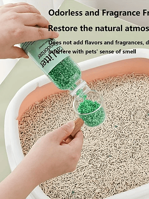 Perlas desodorantes para gatos, 6 sabores, aromáticas, para la caja de arena de gatos, suministros de limpieza para mascotas