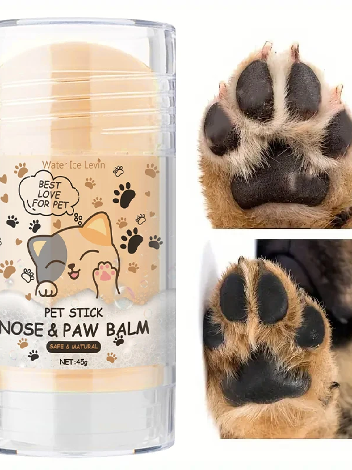 Bálsamo para nariz y patas de perro (45 g), crema protectora para patas de perro, crema hidratante para patas de mascotas, reparador de grietas en las patas de mascotas, accesorios para mascotas 1