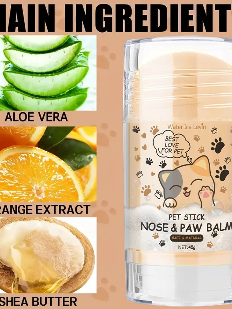 Bálsamo para nariz y patas de perro (45 g), crema protectora para patas de perro, crema hidratante para patas de mascotas, reparador de grietas en las patas de mascotas, accesorios para mascotas 3