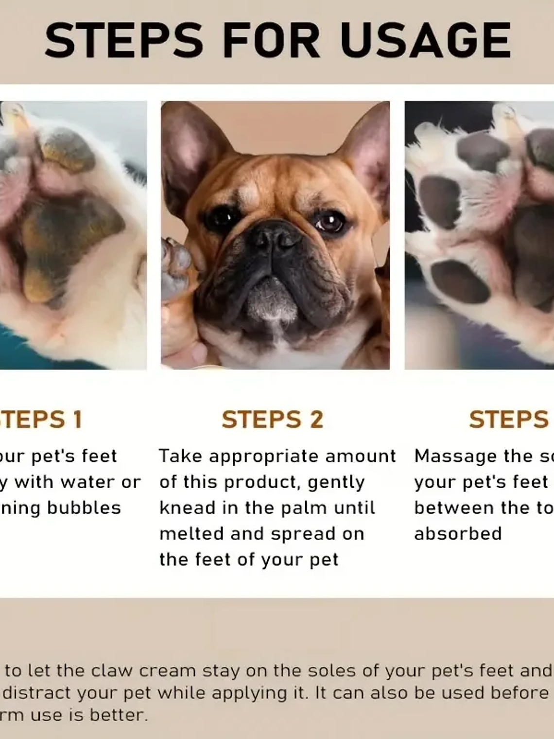 Bálsamo para nariz y patas de perro (45 g), crema protectora para patas de perro, crema hidratante para patas de mascotas, reparador de grietas en las patas de mascotas, accesorios para mascotas 5