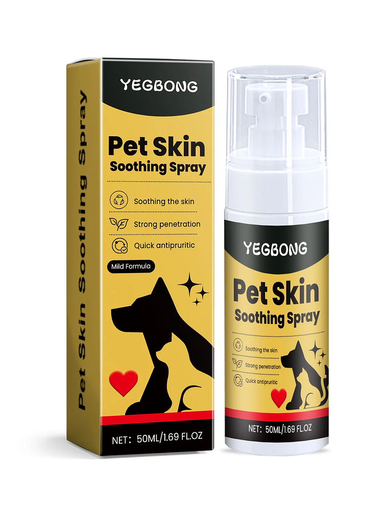 Spray para el cuidado de la piel de mascotas: alivia las molestias de perros, gatos, pulgas y piojos, alivia el rascado y lamido de la piel, spray portátil para heridas de mascotas. 2