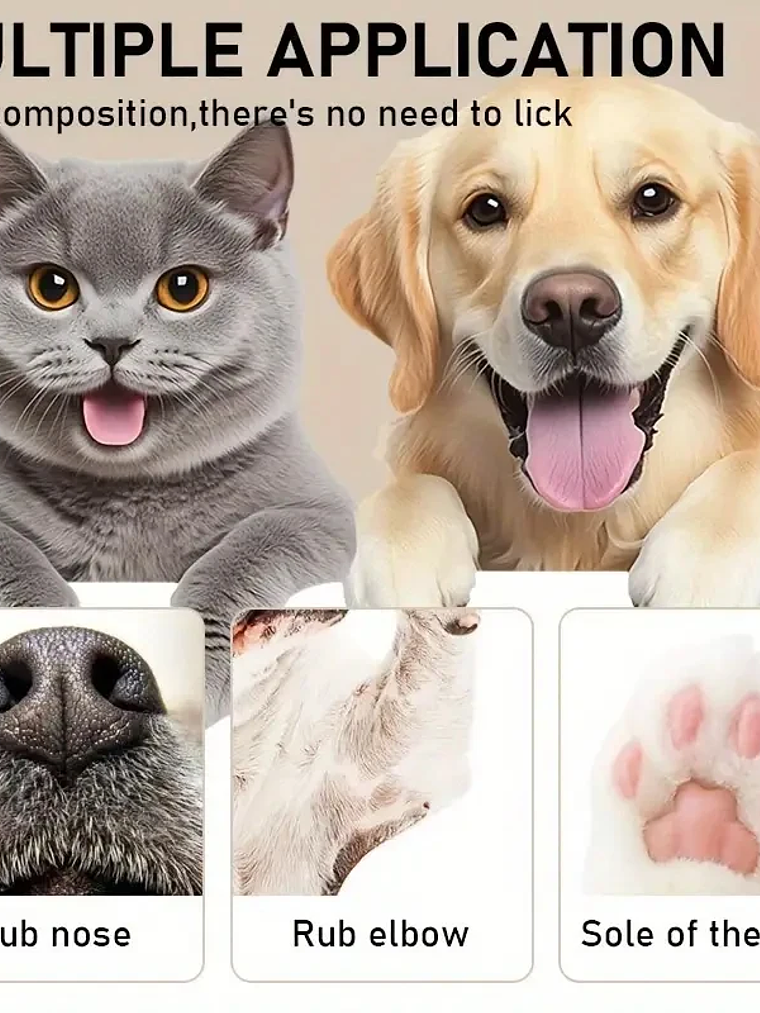 Bálsamo para nariz y patas de perro (45 g), crema protectora para patas de perro, crema hidratante para patas de mascotas, reparador de grietas en las patas de mascotas, accesorios para mascotas 6