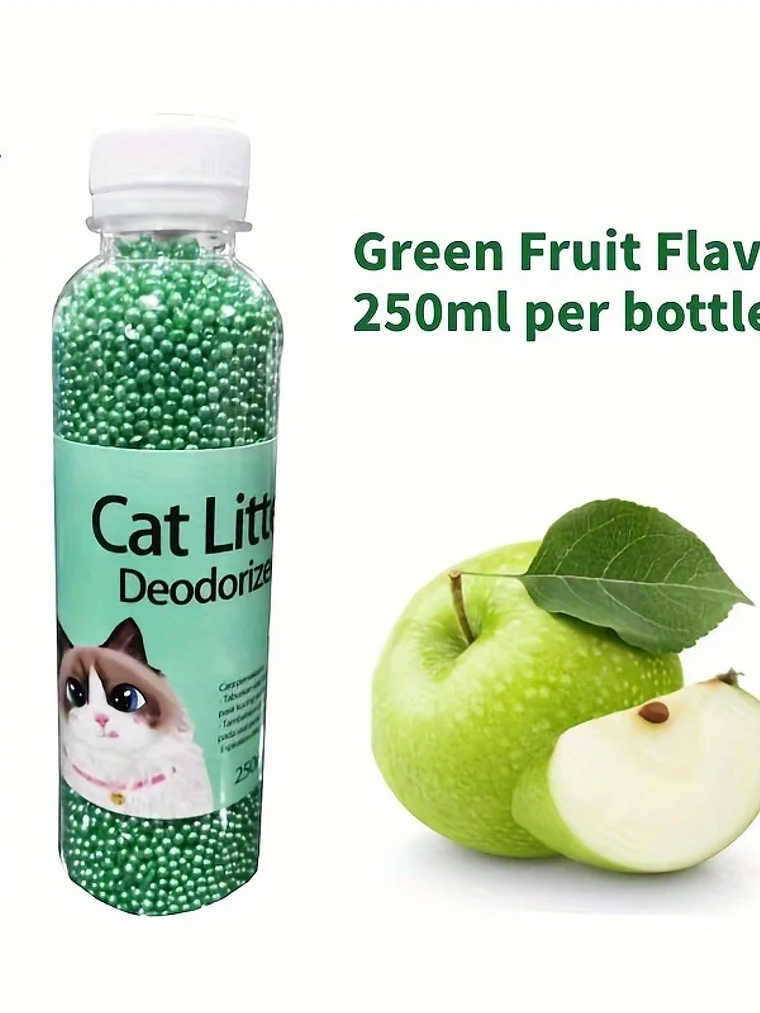 Perlas desodorantes para gatos, 6 sabores, aromáticas, para la caja de arena de gatos, suministros de limpieza para mascotas 7