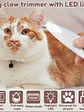 Recortador de patas para perros con luz LED, totalmente impermeable, con pantalla LED, cuchilla ancha de 18 mm. - Miniatura 2