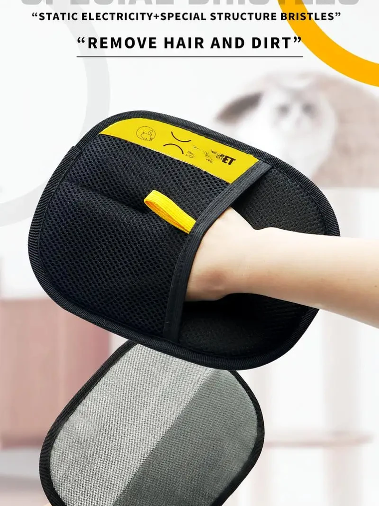 Guante para pelo de animales Guantes electrostáticos Cepillo bidireccional Guante para quitar pelo de mascotas para gatos Perros Ropa Muebles Electrostático 14