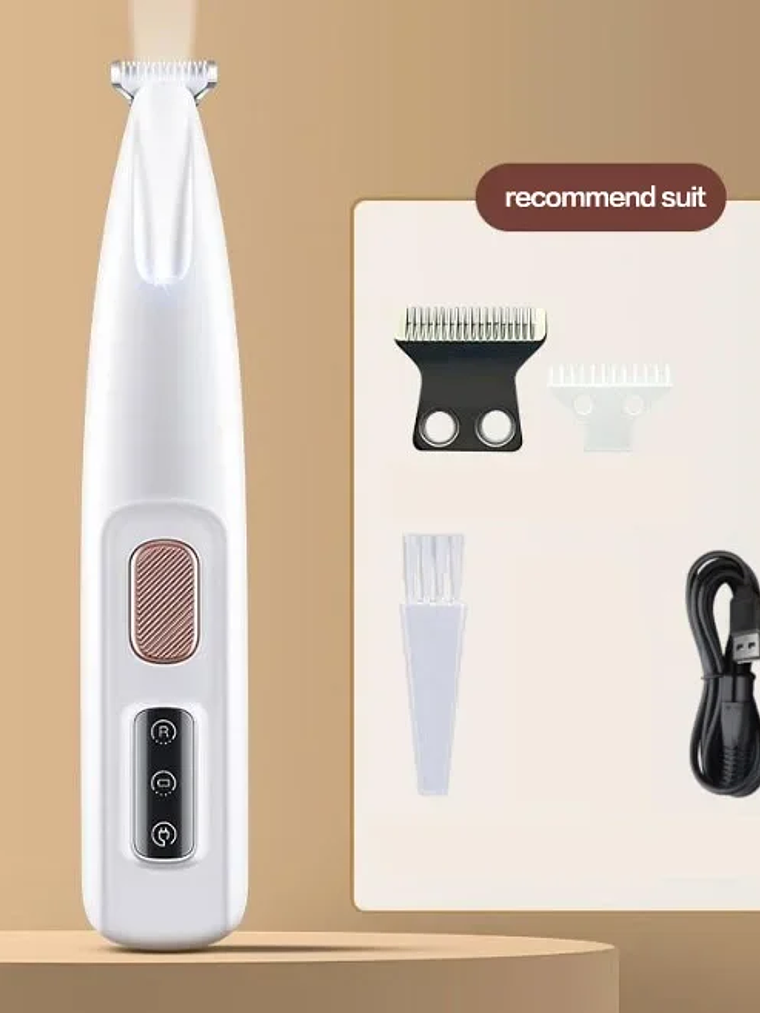 Recortador de patas para perros con luz LED, totalmente impermeable, con pantalla LED, cuchilla ancha de 18 mm. 11