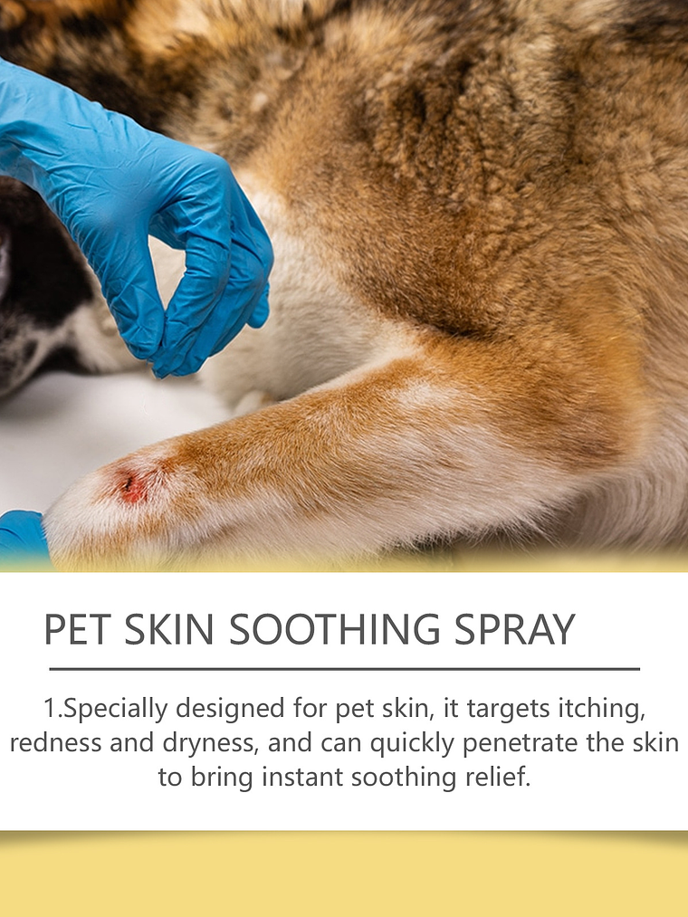 Spray para el cuidado de la piel de mascotas: alivia las molestias de perros, gatos, pulgas y piojos, alivia el rascado y lamido de la piel, spray portátil para heridas de mascotas. 12