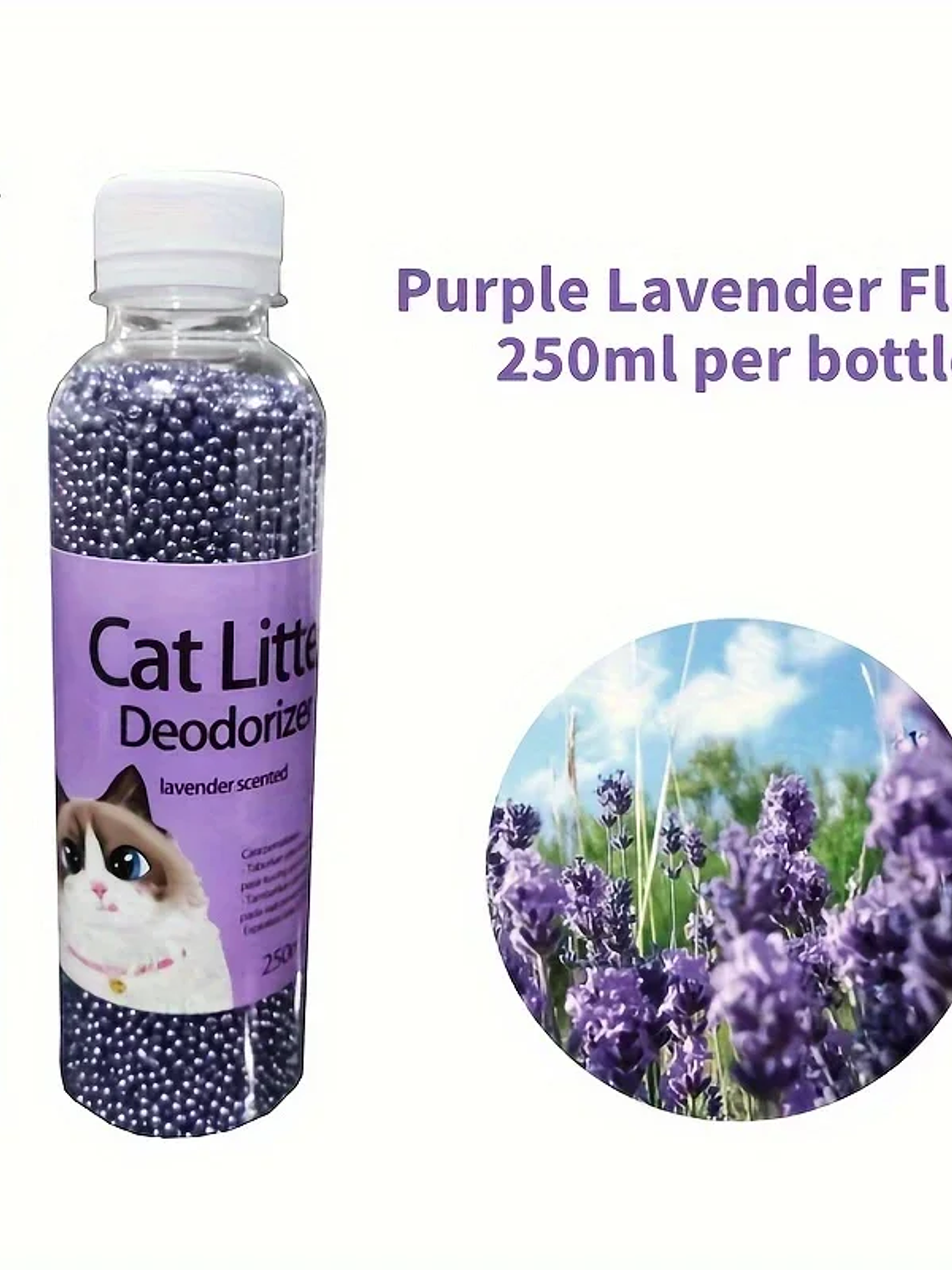 Perlas desodorantes para gatos, 6 sabores, aromáticas, para la caja de arena de gatos, suministros de limpieza para mascotas 19