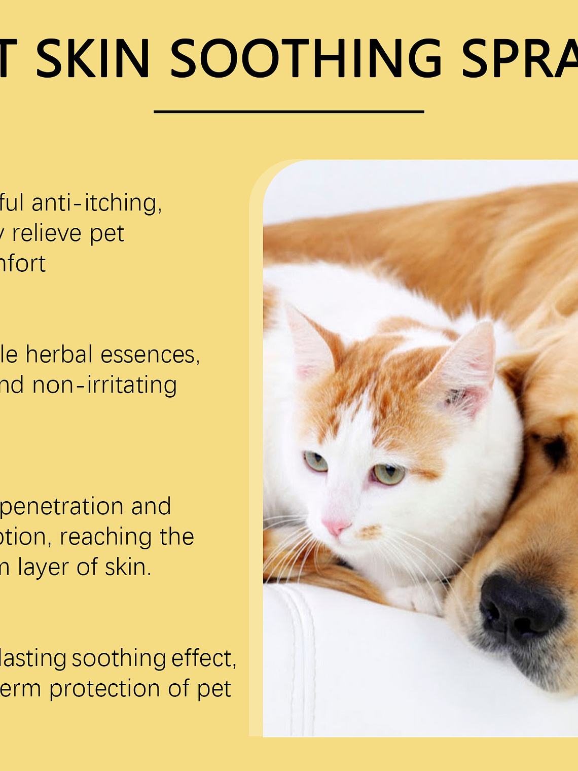 Spray para el cuidado de la piel de mascotas: alivia las molestias de perros, gatos, pulgas y piojos, alivia el rascado y lamido de la piel, spray portátil para heridas de mascotas. 14